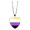 Non-binary, variant on Unisex Alloy 25mm Simple Heart Shaped Cool Colorful Stripes Bisexual Flag LGBT Gay Pride Pendant Necklace Equality Eternity Love