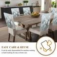 thumbnail image 4 of White Dandelion Chair Covers Set of 4 Retro Oil Painting Modern Art Chair Back Covers Stretch Removable Washable Chairs Slipcovers Chair Protector for Dining Room Kitchen Party Decor, 4 of 5