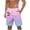 Pink, variant on Gpaecead Men's Gradient Beach Pants: Casual Shorts with Elastic Waist, Drawstring, and Pockets XL Blue