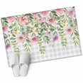 thumbnail image 6 of Colorful Flowers Bathroom Rug Washable 2x3 Entryway Rug Non Slip Spring Floral Leaves Botanical Gray Plaid Front Door Mat Low Pile Indoor Doormat Throw Floor Carpet for Kitchen Bedroom Entrance, 6 of 8