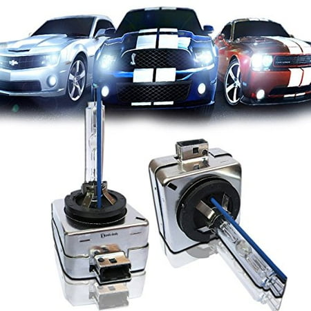 Xl Xenon White Bulb - Zento Deals 2 Pieces of Heavy Duty D1S 6K OEM HID Xenon 35W Headlight Bulbs Lamps Replacement-Cool White/Pure White Super Bright Clear Light Lamps