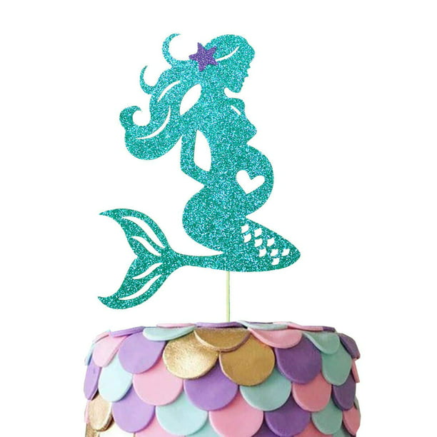 Mermaid Baby Shower Cake Topper Under The Sea Pregnant Mermaid Sea Theme Baby Shower Party Supplies Decorations Walmart Com Walmart Com