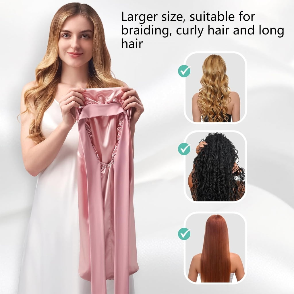 MOMOJIA Fashion Silk Bonnet Sleep Headwrap Elastic Hair Wrap for Curly Hair Soft Night Headwrap Sleep Head Wrap Sleeping Bonnets
