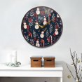thumbnail image 2 of Yayeee Wall Clock Battery Operated 9.5" Silent Quartz Non-Ticking for Living Room Decor, Jolly Snowman, 2 of 8