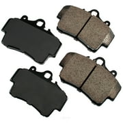 Akebono EURO Ultra-Premium Brake Pad Set, Ceramic Fits select: 1997-2008 PORSCHE BOXSTER, 2007-2008 PORSCHE CAYMAN