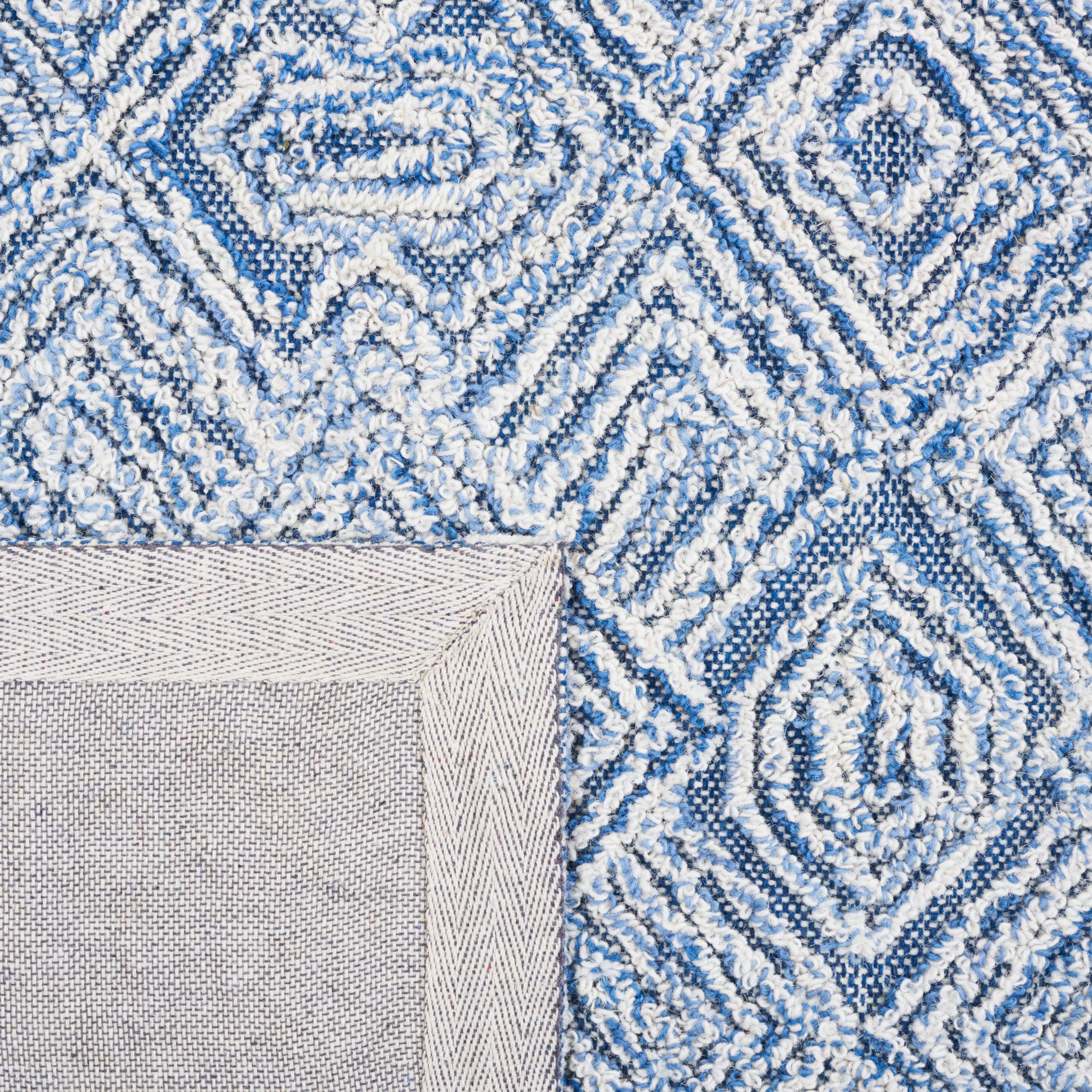 SAFAVIEH Textural Adrasteia Geometric Area Rug, Blue/Ivory, 3' x 5'