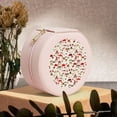 thumbnail image 6 of Naloa Cartoon Mushrooms Round Jewelry Box, Travel Jewelry Organizer, 3.9 x 3.9 x 2in Jewelry Storage Box for Women-Pink, 6 of 7