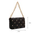 thumbnail image 2 of Bolsa de hombro con remaches para mujer a la moda cruzados cuadrados con cadena de cuero JShteea Para Estrenar, 2 of 8