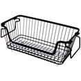 thumbnail image 1 of Cesta de almacenamiento de alambre de metal, cesta organizadora para baño, organizador de refrigerios con asas, 1 of 6