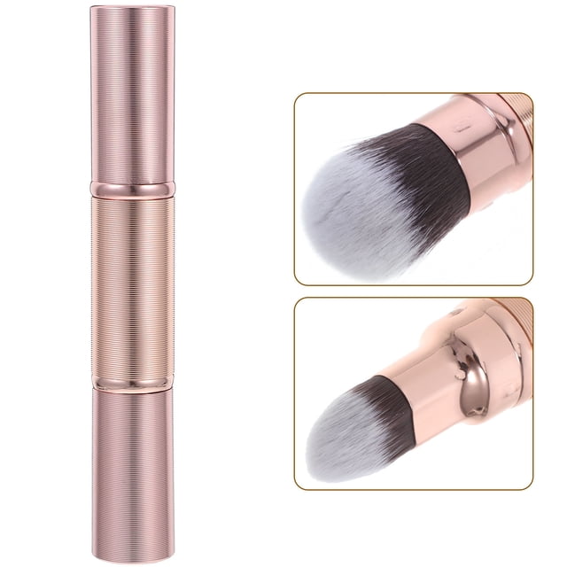 IDEANATEGRATE Brocha Cosmética De Doble Oro Para Difuminar Base Y Polvo Suelto