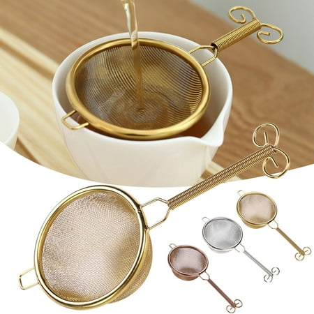 

Conditiclusy Tea Strainer Heat-resistant Handcrafted Fine Mesh Portable Non-stick Stainless Steel Tea Leaf Filter Kitchen Supplies