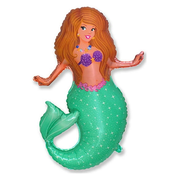 32 inch Pretty Mermaid Foil Mylar Balloon - Party Supplies Decorations