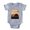 Heather Grey, variant on CafePress - Tortoise CROP Text - Cute Infant Baby Football Bodysuit
