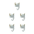 thumbnail image 1 of maskred Animal Head Coat Hook Easy Installation And Wide Application For In Organizing White gold (rhino) 5Set, 1 of 6