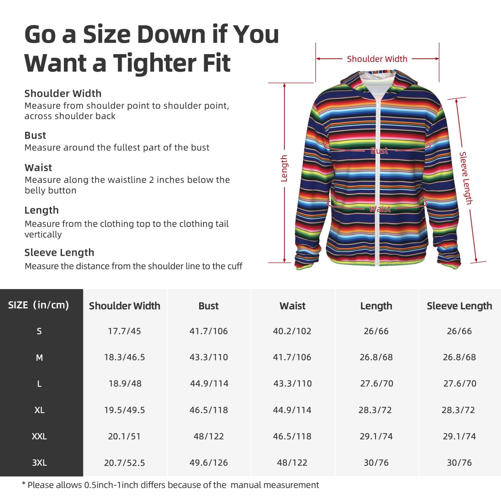 Vsdgher Blanket stripes Print Adult Hoodie Shirts Rash Guard for Men Women,Long Sleeve Sun Protection Fishing Shirts for Athletic Running Swim-Large