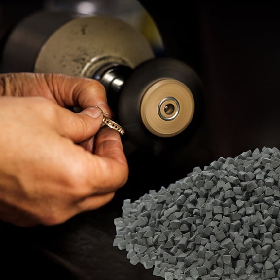 PTOOTP Silicon Carbide Triangular Media for Polishing Rock Tumblers Jewelry and Tool Accessories