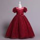 thumbnail image 2 of Vestido Para Niñas, Ropa Para Niñas, Vestido Para Niños, Vestido De Princesa De Manga Corta, Vestido De Cola De Flores, Falda, Vestido De Tutú Rojo Odeerbi LM103-1963, 2 of 4
