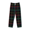 thumbnail image 4 of Xecao Buffalo Plaid Dark Green Men's Straight Lounge Pajama Pants: The Ultimate in Comfortable Sleepwear, 4 of 9