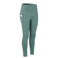 thumbnail image 3 of Bigersell Women Pants Stretchy Full Length Pants Ladies High Waist Sports Pants Yoga Fitness Skin-friendly Nude Double-sided Hip-lifting Sports Trousers Cute Distressed Pants, 3 of 3