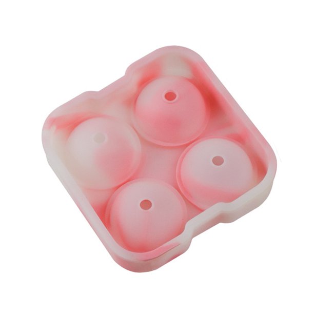 Worallymy Bandeja de cubitos de hielo 4 Rejillas Molde de bola de hielo de silicona Reutilizable Barra de cocina Máquina para hornear con tapa Rosa Worallymy JD735801752