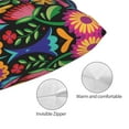 thumbnail image 3 of Fuzoiu Colorful Floral Embroidery Mexican Print Pillow Case with Hidden Zipper,Pillow Covers,Soft and Comfortable Pillowcase-20"x30", 3 of 6