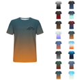thumbnail image 1 of T-shirts Dégradé Montagne pour Femmes 2026 Été Décontracté Manches Courtes Col Rond T-Shirts Graphiques Randonnée Camping Hauts, 1 of 3