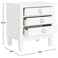 thumbnail image 6 of SAFAVIEH Kira 3-Drawer Wood Nightstand, White, 6 of 8