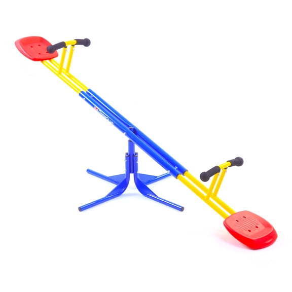 Grow'N Up: Heracles Seesaw - 360 Degrees Rotation Teeter-Totter, 2 Child Seesaw, 99 lb Capacity Per Seat, Kids Ages 3 