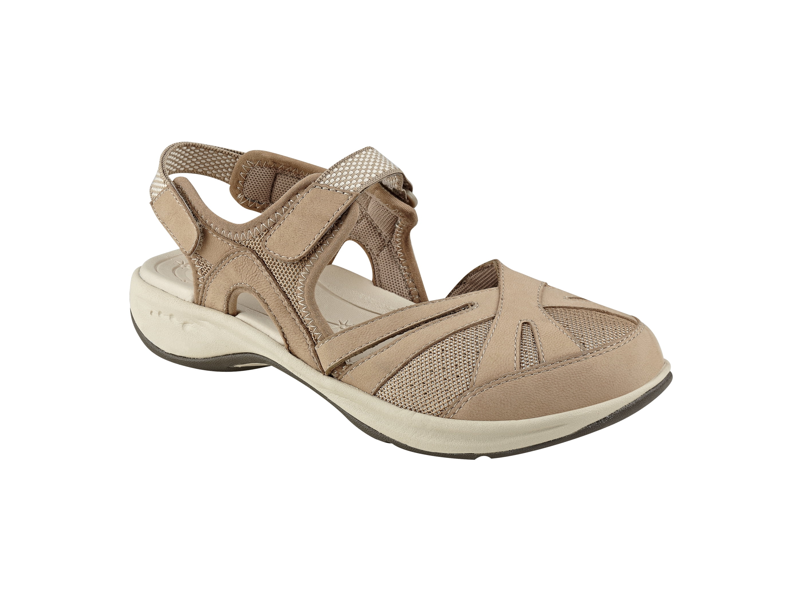 Easy Spirit Splash Nubuck Flat Hiking Sandals - Natural - Flat Sandals