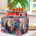 thumbnail image 3 of Rooster Toaster Cover for 4 Slice Toaster Pink Flower Bread Maker Covers Keep Toaster Free From Dust And Fingerprint Bread Maker Protector Covers, 3 of 7