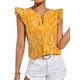 thumbnail image 2 of Blusas de Verano para Mujer, Elegantes, Informales, de Corta y con Estampados. Amarillo L, 2 of 9