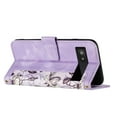 thumbnail image 2 of Phone Case for Google Pixel 6a Wallet Cover with Crossbody & Wrist Strap, Elegant PU Leather Flip Flower Pattern Kickstand Credit Card Holder Phone Case Cover for Google Pixel 6a, Purple, 2 of 9