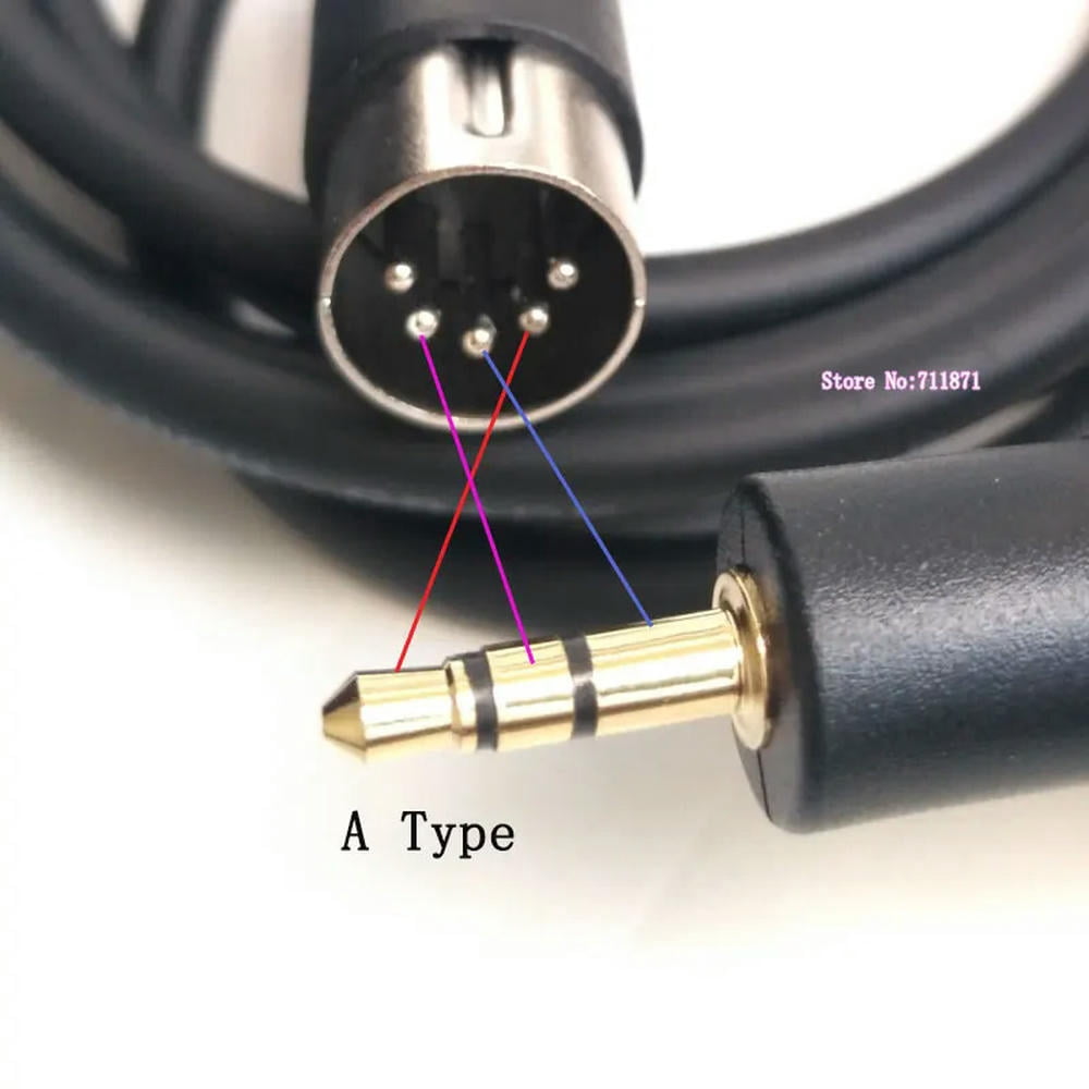 FOR A B Type Stereo TRS 3.5 Male to 5P 5Pin DIN Male Audio Cable Line 5Pin DIN MIDI male to TRS 3.5mm Male Adapter Wire Cord 3.5 Din