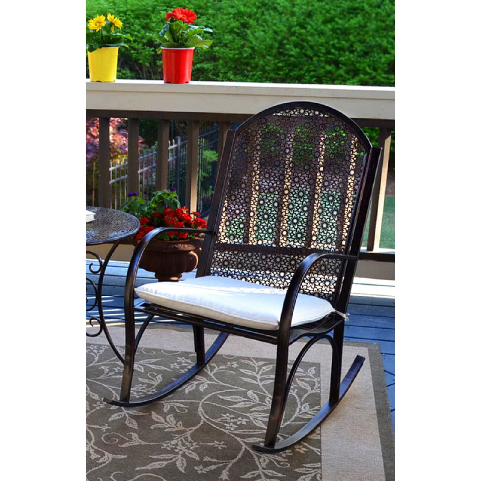 tortuga outdoor rocking chair with cushion  walmart