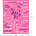 thumbnail image 3 of 16th Birthday Gifts for Girls, 16th Birthday Decorations for Girls, 16 Year Old Girl Gifts for Birthday, Blanket 50"x60" Happy Birthday Gifts for 16 Year Old Girls Daughter Granddaughter Sister, 3 of 6