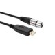 thumbnail image 3 of Cable de micrófono USB a XLR hembra profesional ANGGREK 200 cm, 3 of 8