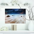 thumbnail image 1 of Vagues Coulant sur des Rochers - Impression sur Toile Photo de Bord de Mer, 1 of 3