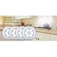 thumbnail image 2 of Sensor automático 6 LED Luz nocturna Detector inalámbrico Lámpara de pared Luz Encendido / apagado automático Armario Luz de energía de la batería Methold JJ12865-03B, 2 of 7