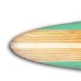 thumbnail image 2 of Wooden Surfboard Shape Wall Art with Mounting Hardware, Brown and Aqua Blue- Saltoro Sherpi, 2 of 5