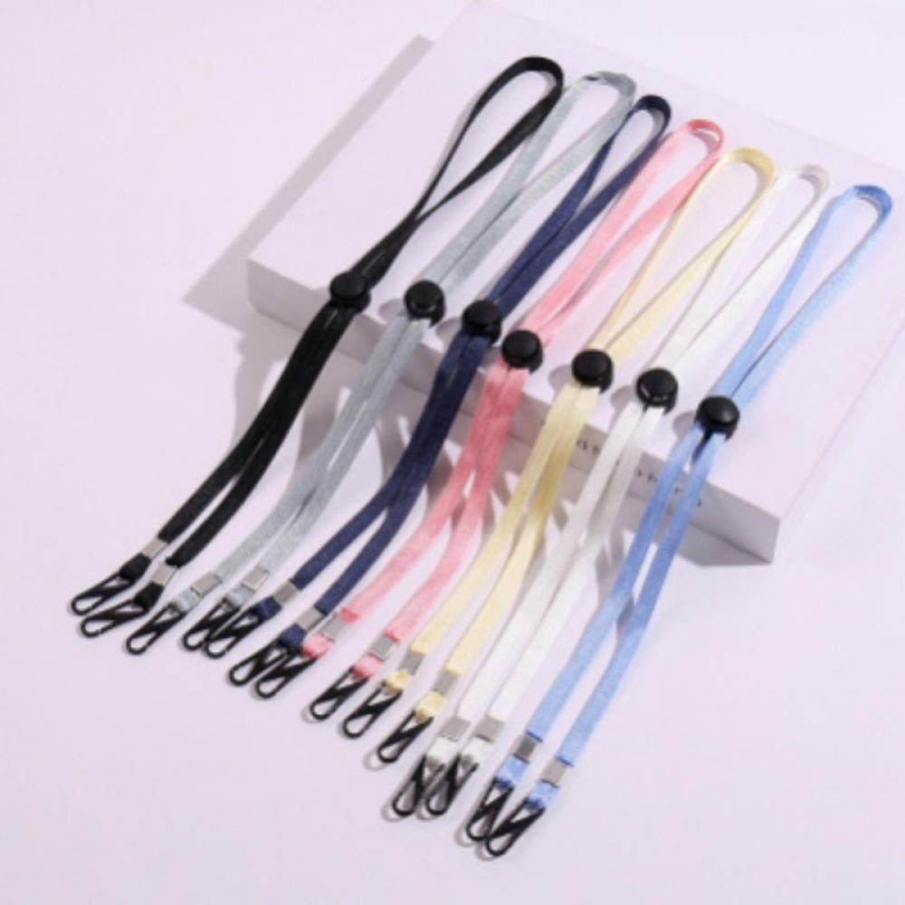 Details about   Protect Ears Hat Windproof Rope Neck Straps With Two Clips Face Lanyards 