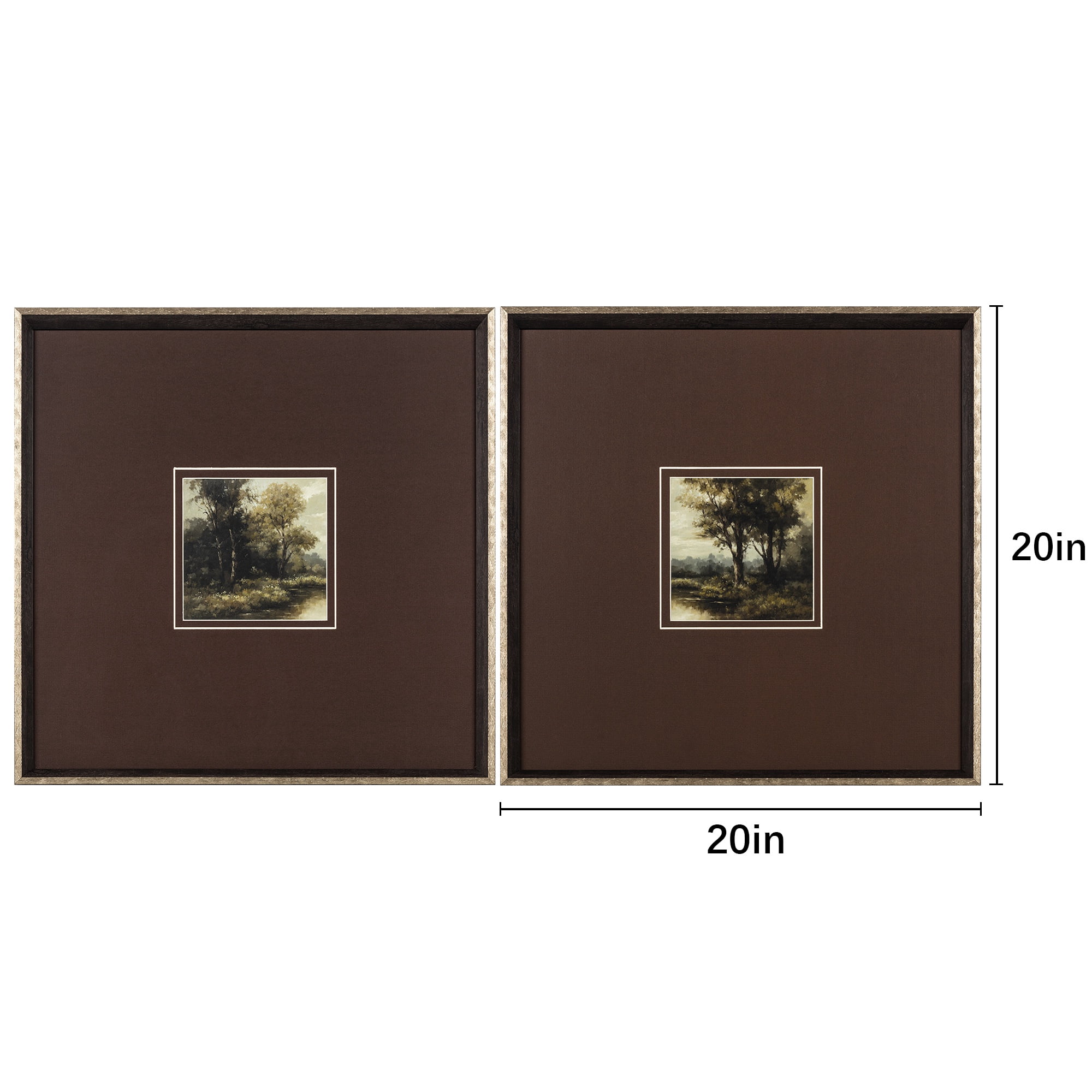 My Texas House Follow the River Bend 20x20 Framed Wall Art