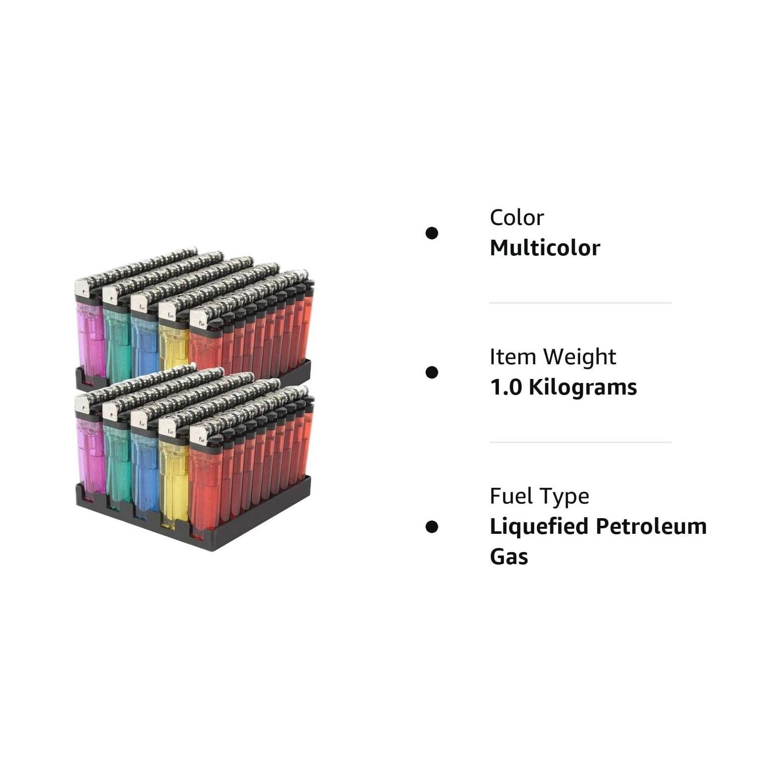 50 Cigarette Wholesale Disposable Lighters Pack Of 50 with Stand