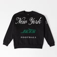thumbnail image 6 of Women's Gameday Couture Black New York Jets Legacy Club Premium Fleece Drop Shoulder Oversized Sweatshirt, 6 of 6