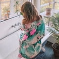 thumbnail image 6 of DOPI Women Flare Sleeve Floral Print Kimono Beach Dress Bathing Suit Cover Up, 6 of 6