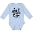 thumbnail image 3 of Inktastic Spring Break the Beach is My Happy Place Boys or Girls Long Sleeve Baby Bodysuit, 3 of 5