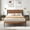 Black Nightstand, variant on VECELO 3-piece Bedroom Set, Metal & Wood Platform Bed with Set of 2 Nightstand, Queen Size