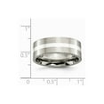 thumbnail image 2 of Titanium Sterling Silver Inlay 8mm Polished Band - Size 10.5, 2 of 2