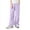 Purple, variant on Pants for Toddler Girls Elastic Waist Relaxed Fit Soild Color Girls Outwear Purple