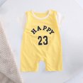 thumbnail image 3 of Yievot Baby Gifts For Baby Boys Girls Button Letter Print One-Piece Baby Girl Jumpsuit Clothes Short Sleeved Infant Coverall Jumper Outfit 1-12M, 3 of 3