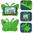 thumbnail image 3 of Decase for Amazon Fire HD 10 & Fire HD10 Plus Tablet (11th Generation, 2021 Release) 10.1", 3D Cartoon Pretty Butterfly EVA Foam Lightweight Kid Proof Rugged Shockproof case with Kickstand,Green, 3 of 8